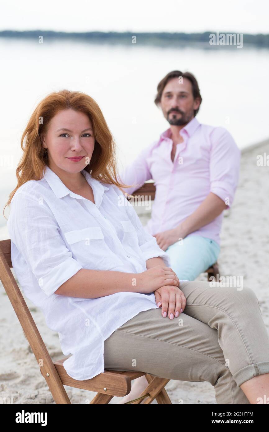 Middle aged couple resting hi-res stock photography and images - Alamy