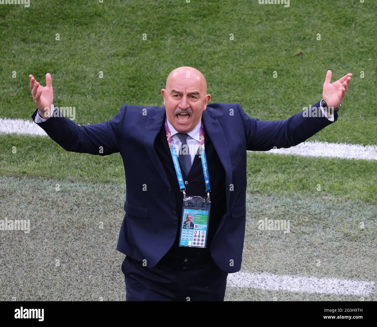 Saint Petersburg, Russia. 16th June, 2021. Head coach of Russia ...