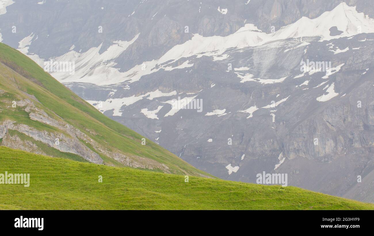 Typical view of the Swiss alps Stock Photo - Alamy