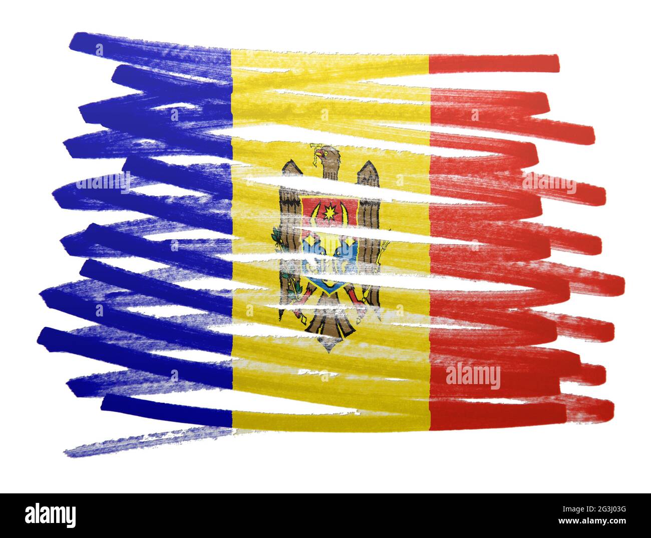 Flag illustration - Moldova Stock Photo