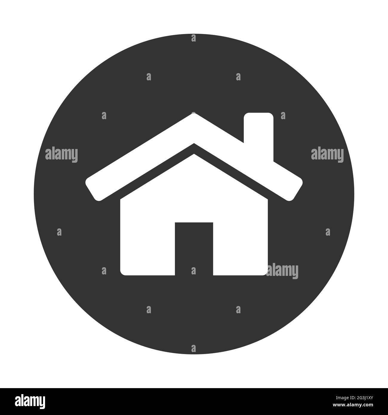 Home simple flat icon, web homepage symbol. Vector illustration EPS10 Stock Vector