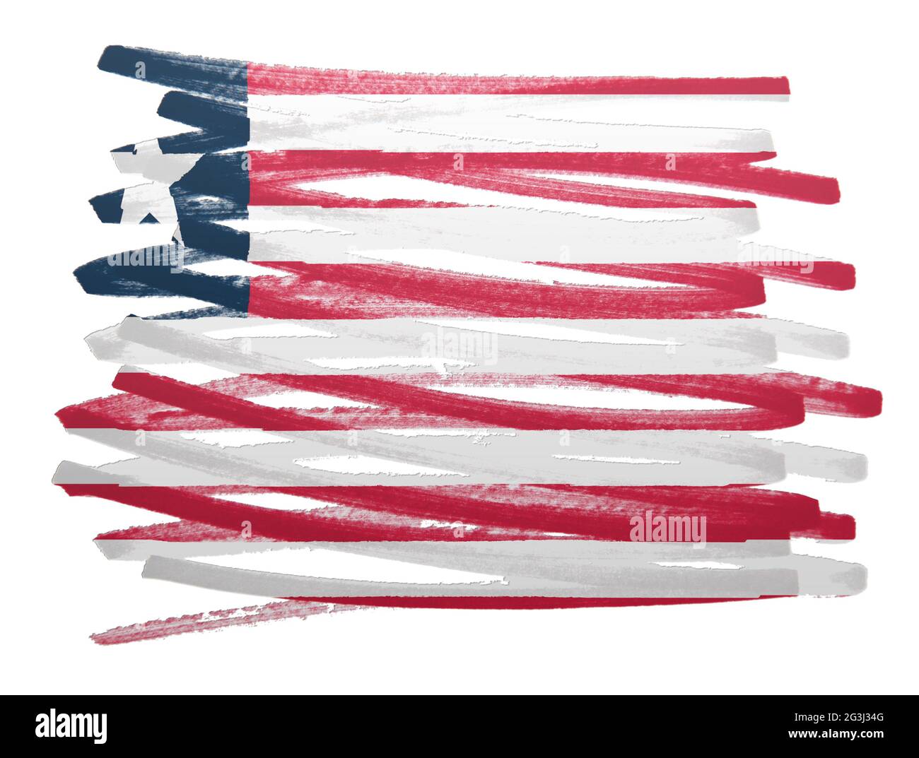 Flag illustration - Liberia Stock Photo - Alamy