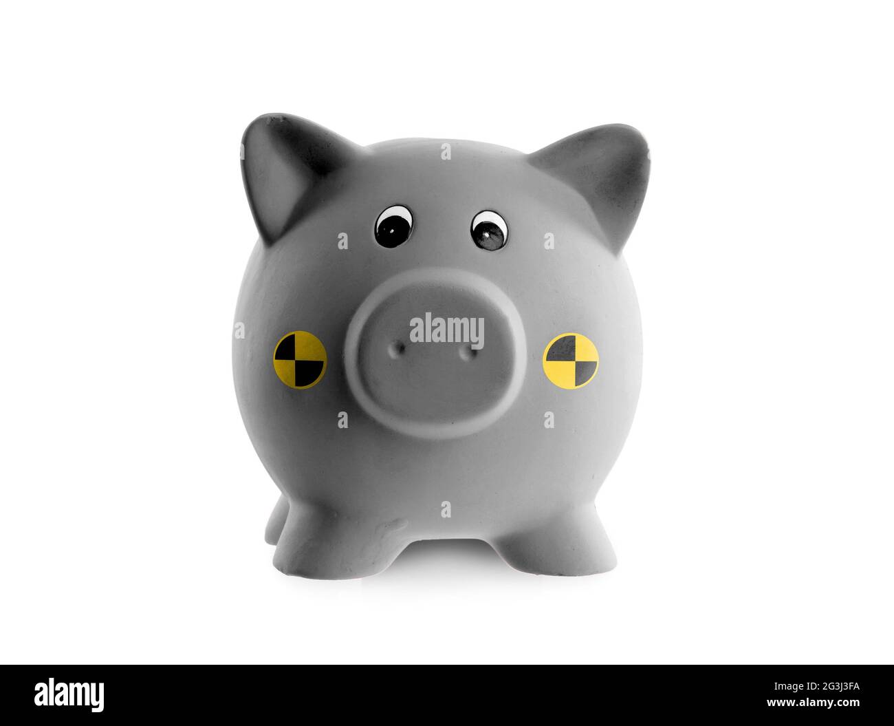 Ceramic piggy bank (crash test dummy) Stock Photo