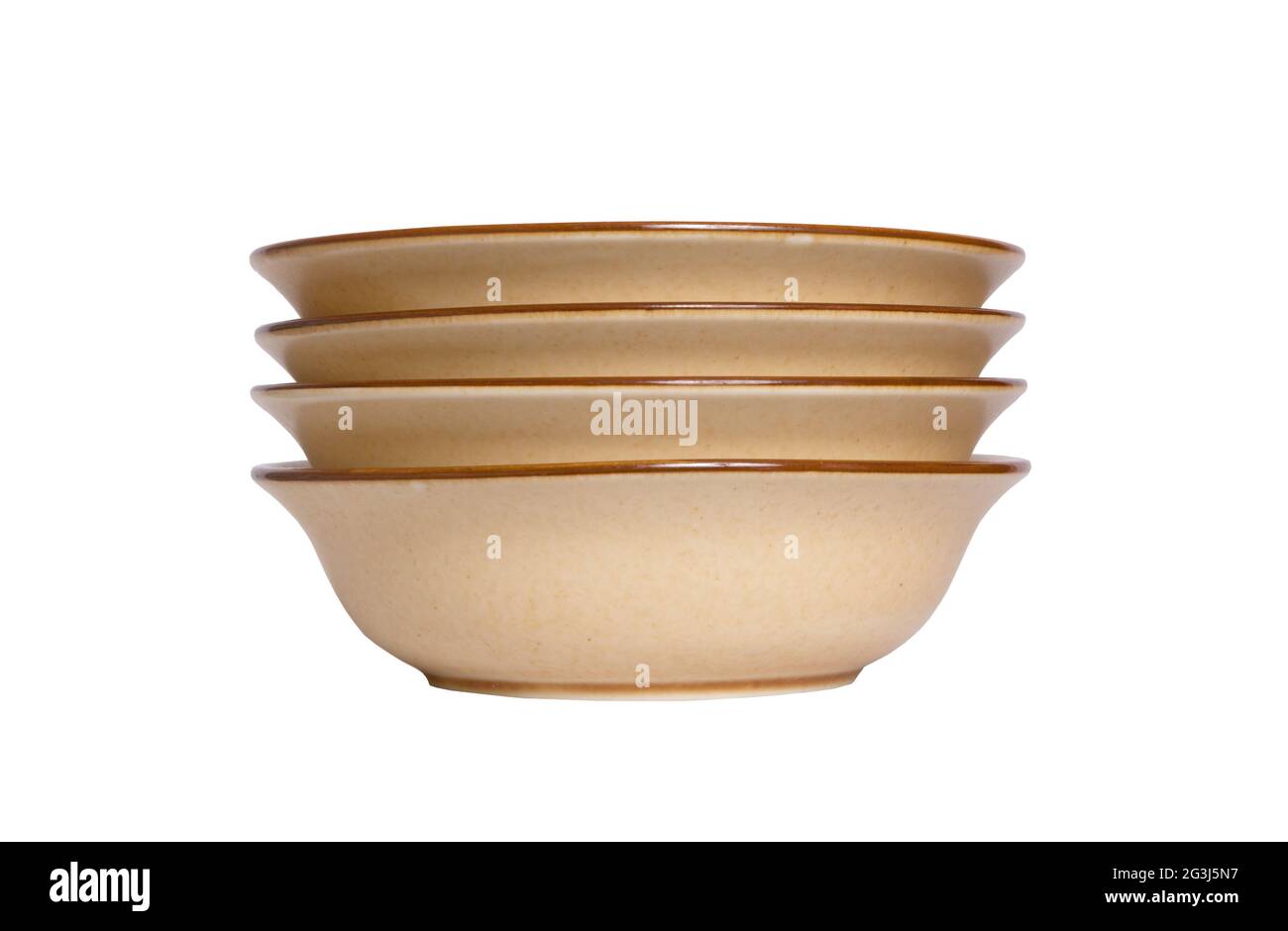 Vintage empty bowls Stock Photo
