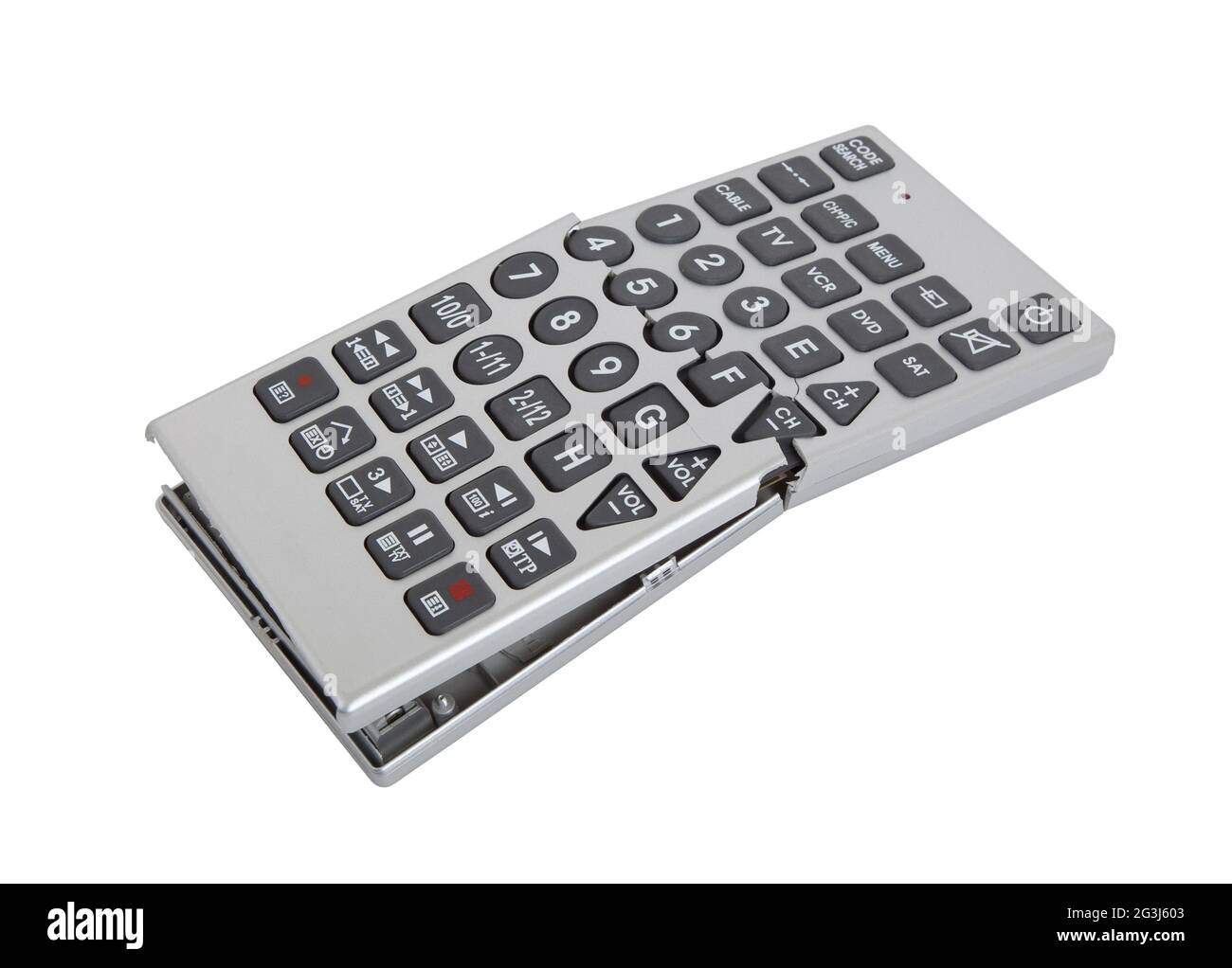 Broken old remote control tv Stock Photo Alamy