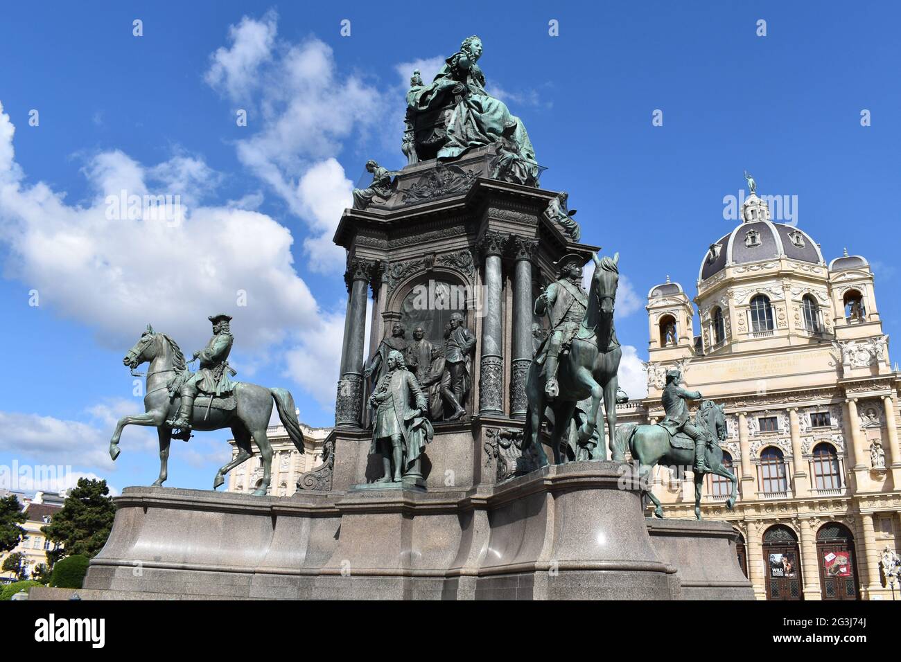 Vienna. Maria-Theresien-Platz. Empress Maria Theresia monument. Stock Photo