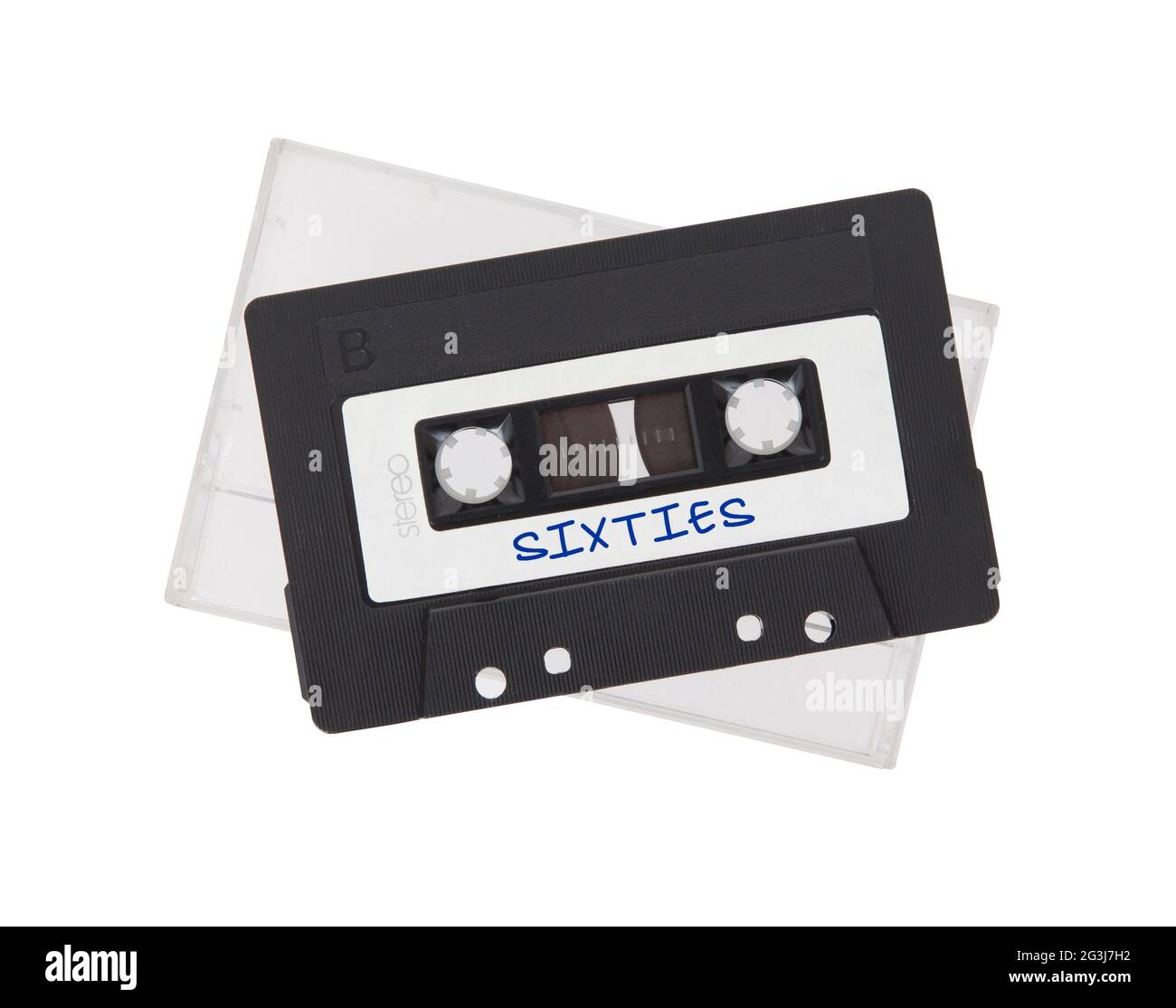Vintage audio cassette tape, isolated on white background Stock Photo ...