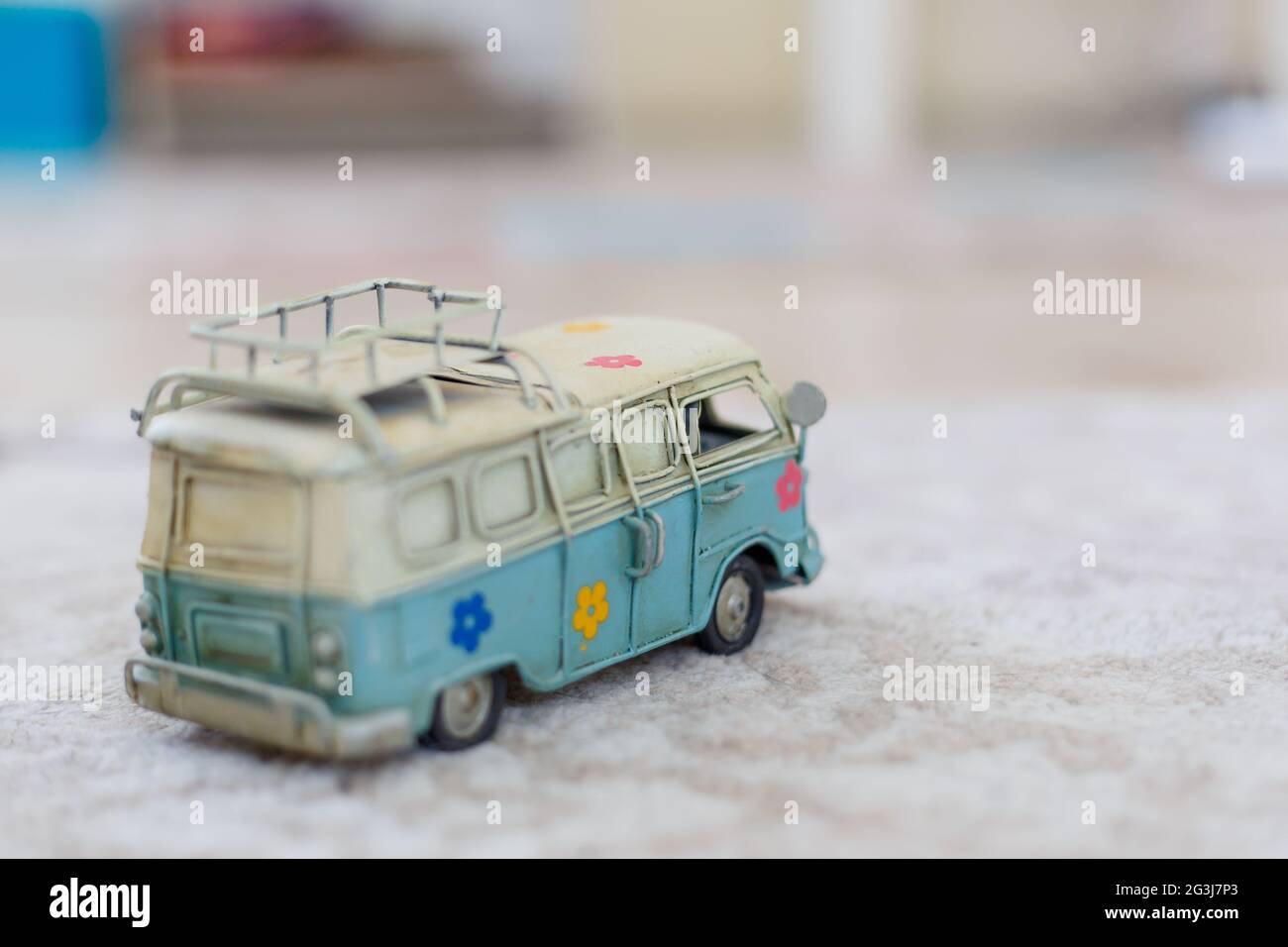 Vintage Bus Toy Stock Photo - Alamy