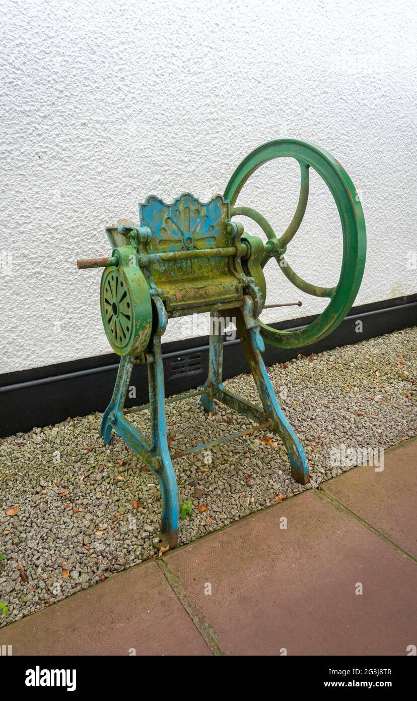 Vintage cast iron farming equipment Stock Photo Alamy
