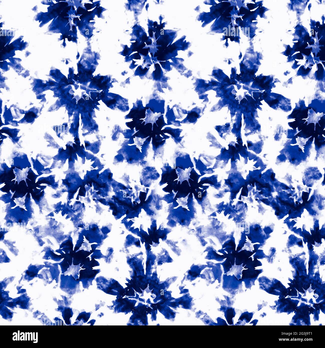 Seamless pattern with Abstract Motifs in Tie Dye Style Stock Photo - Alamy