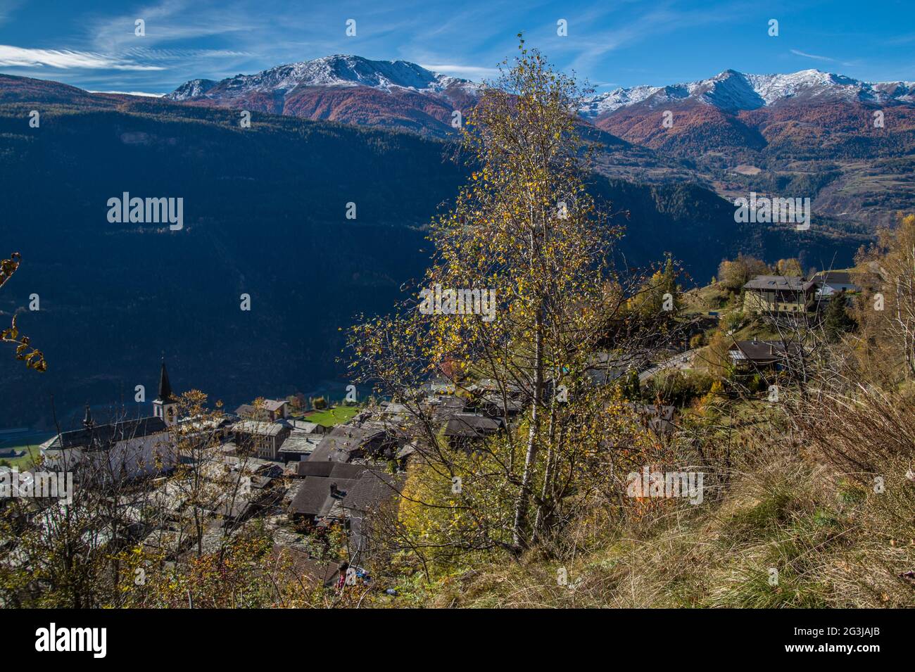 Autumn in swiss alps Stock Photo - Alamy