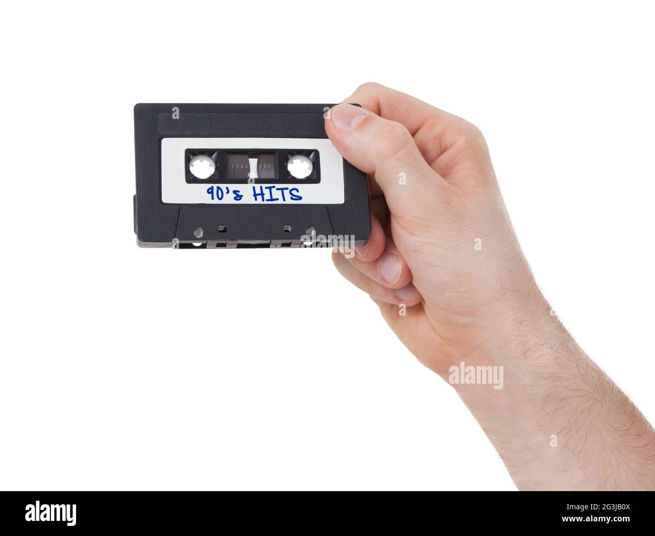 Vintage audio cassette tape, isolated on white background Stock Photo ...