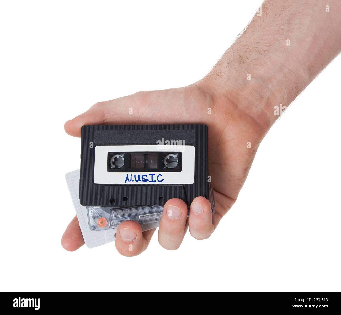 Vintage audio cassette tape, isolated on white background Stock Photo ...