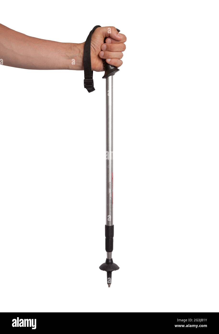 Hand and ski pole isolated Stock Photo