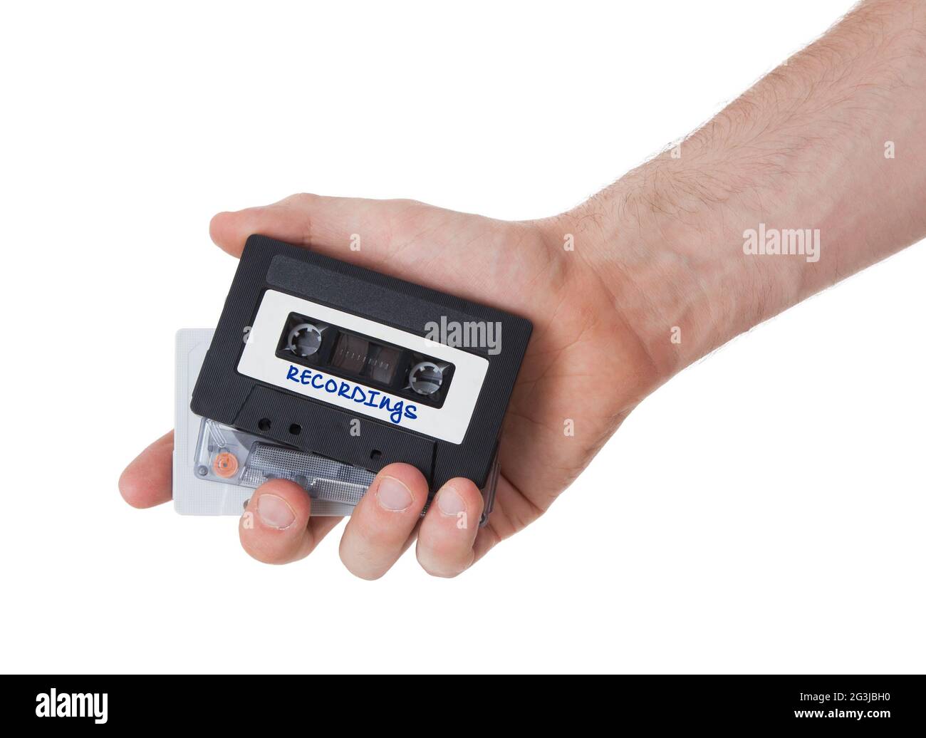Vintage audio cassette tape, isolated on white background Stock Photo ...