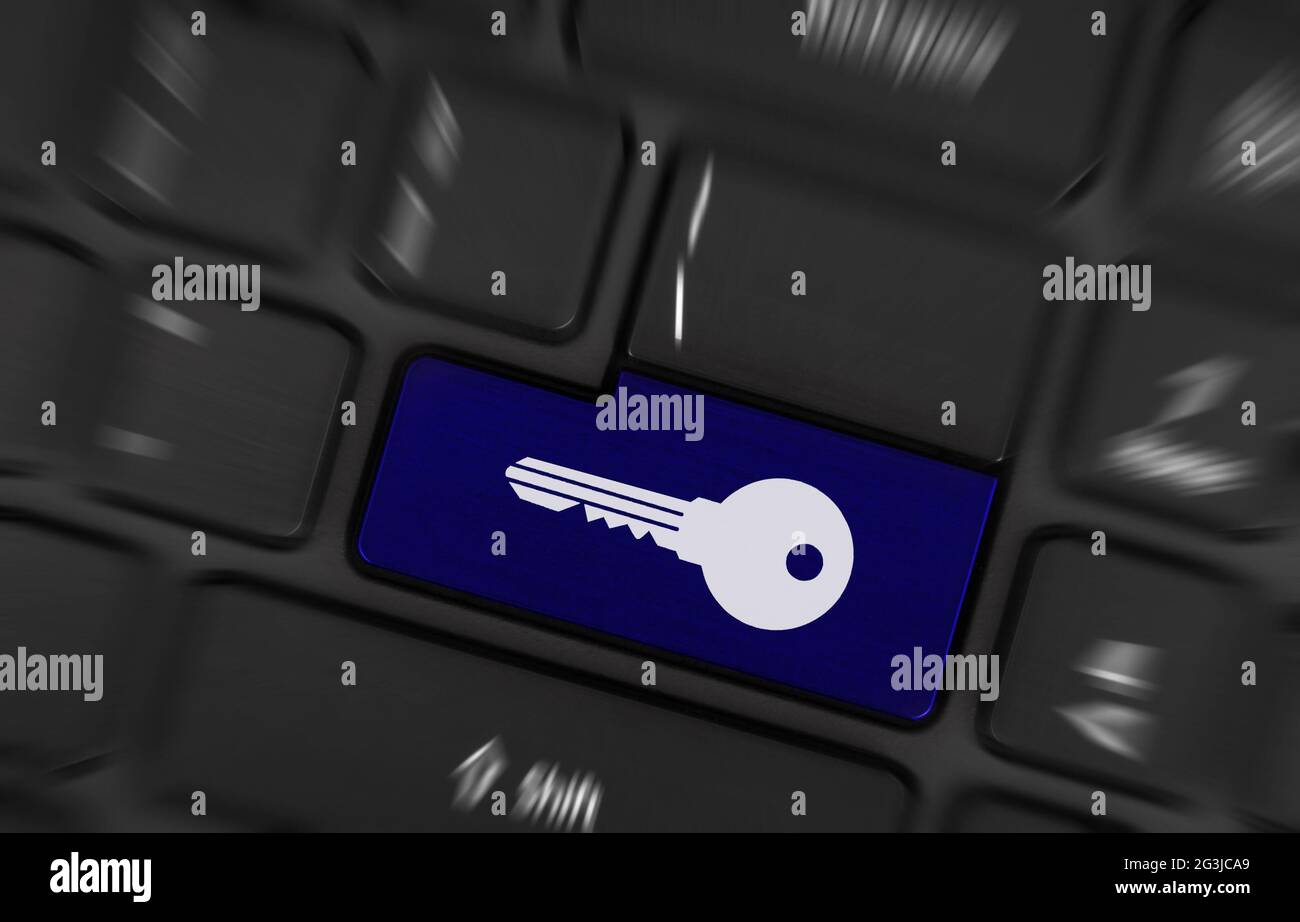 security key with lock icon Stock Photo Alamy