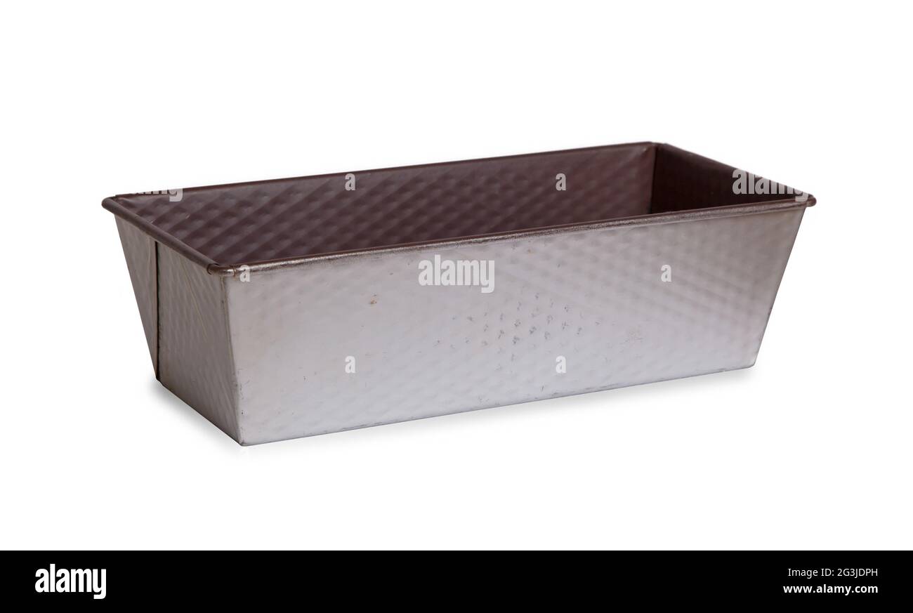 Old baking dish isolated Stock Photo