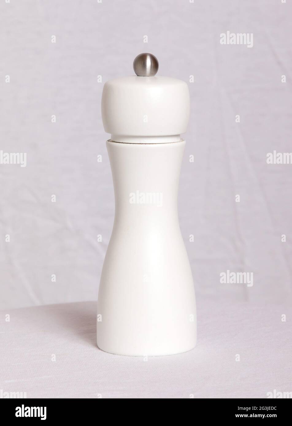 White pepper mill Stock Photo Alamy