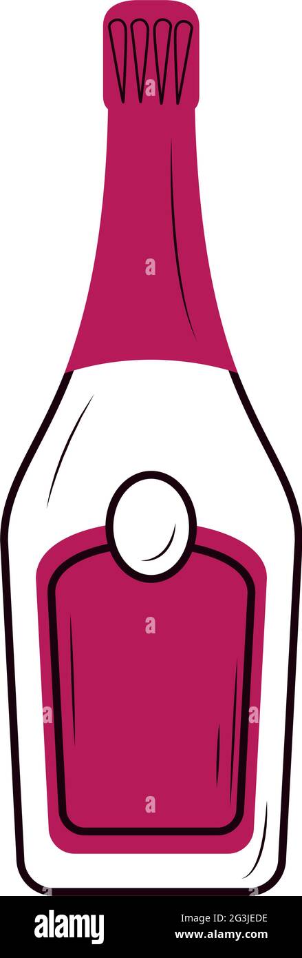wine bottle on white background Stock Vector Image & Art - Alamy