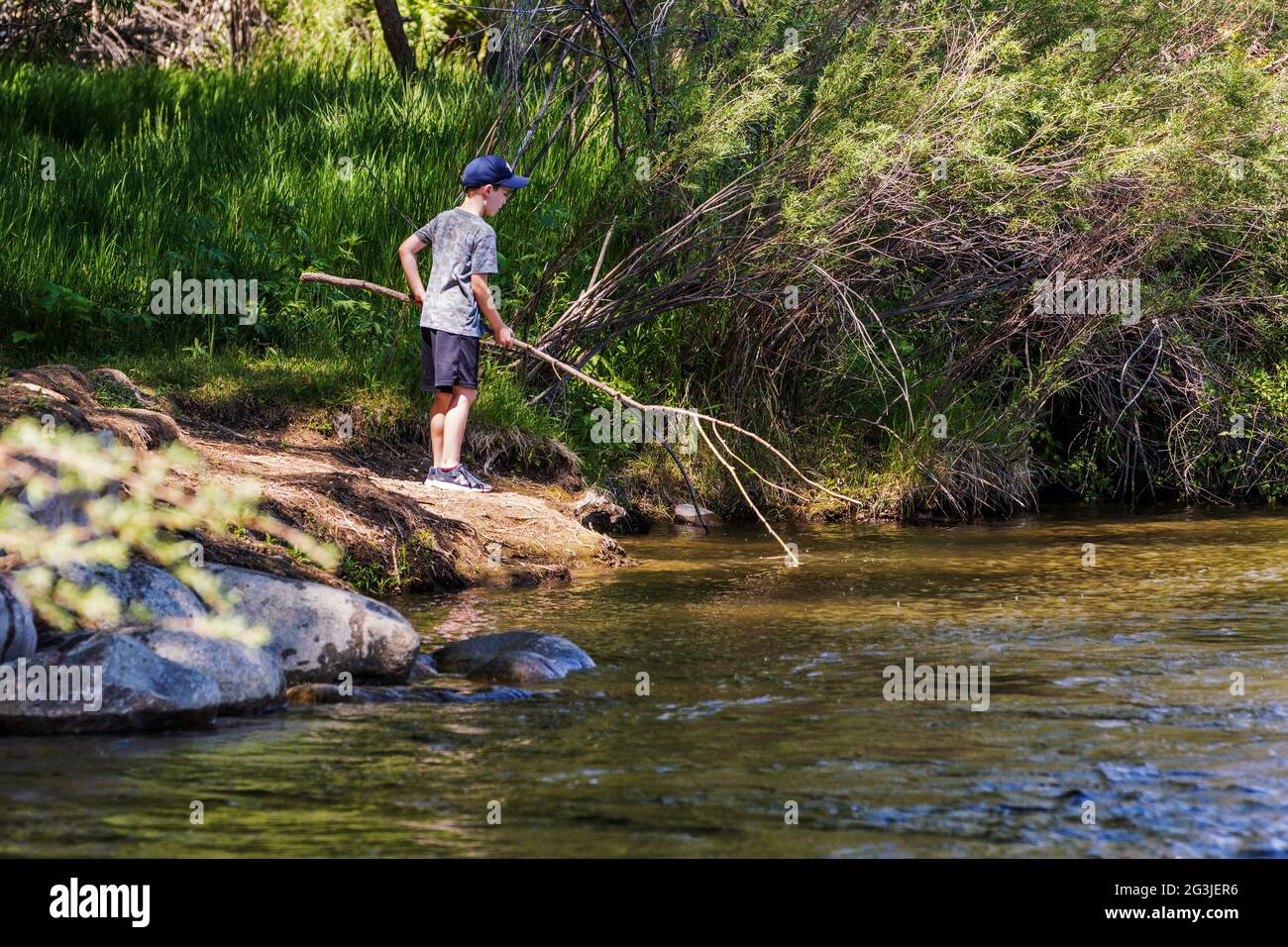 Boy shorts river hi-res stock photography and images - Alamy