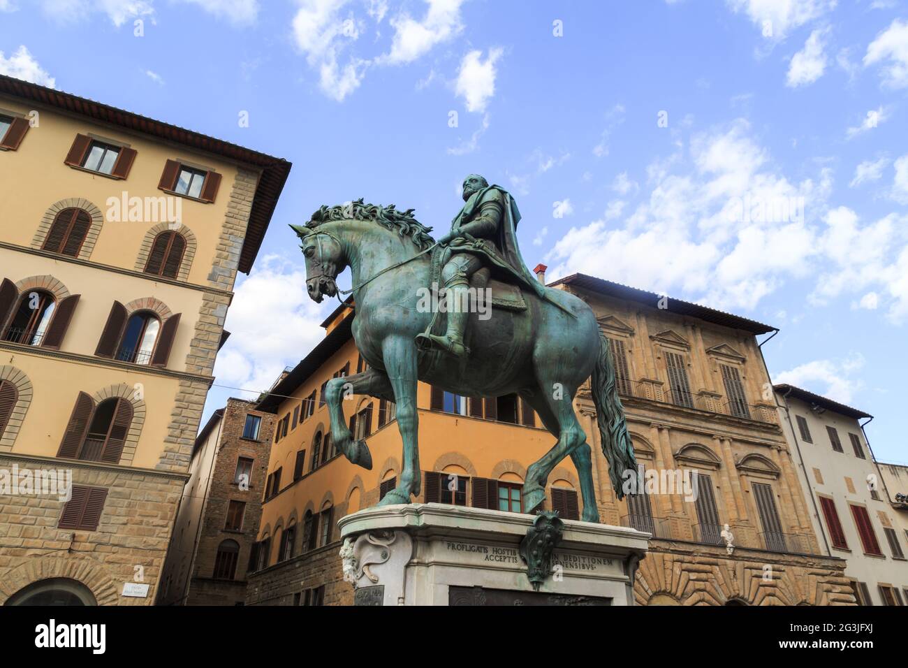 Man on Horse Statue Stock Photo Alamy