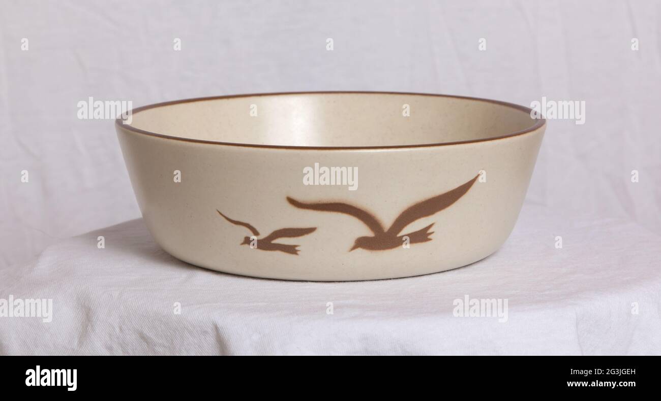 Vintage empty bowl Stock Photo