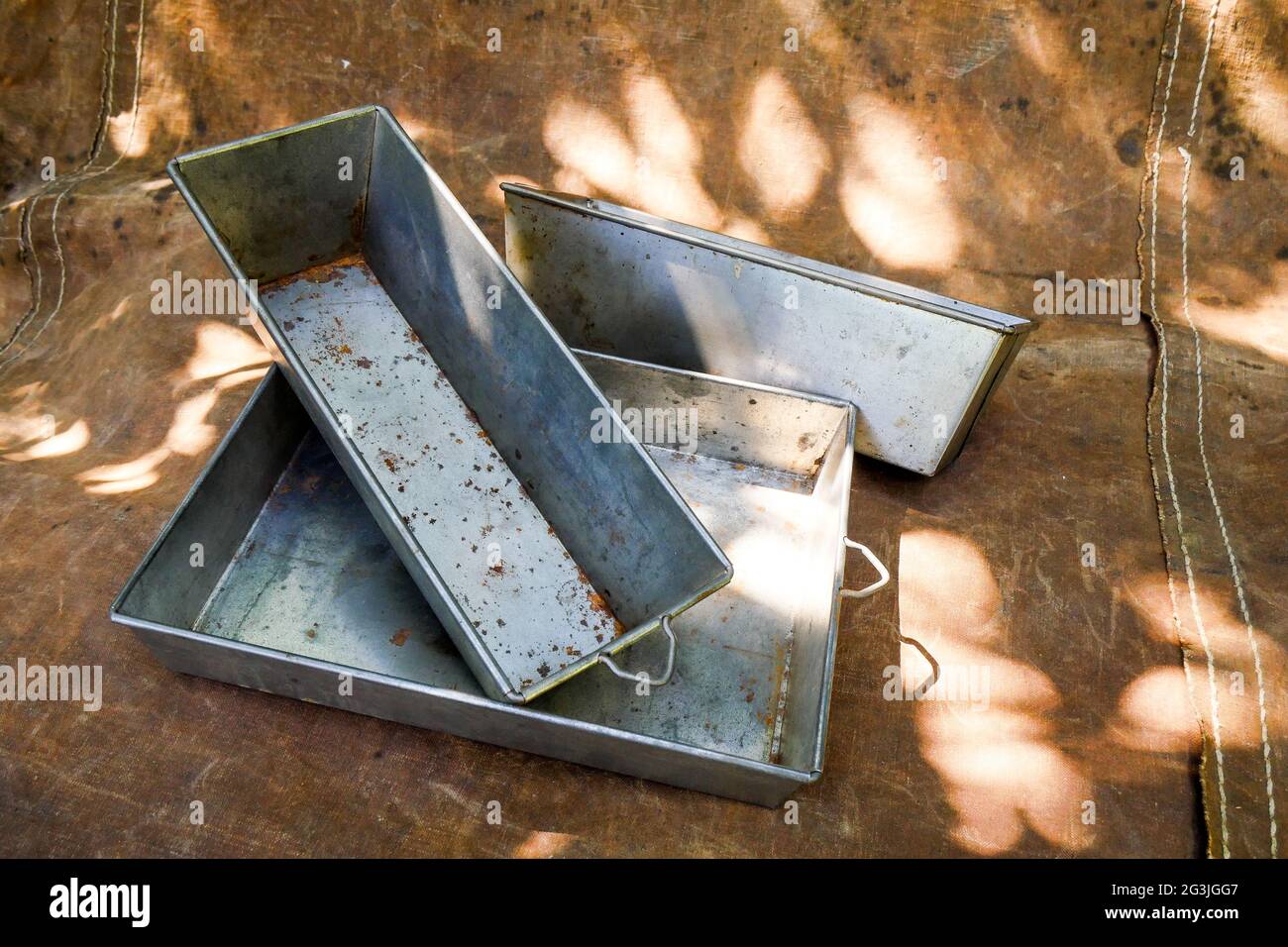 Vintage Baking Pans France Stock Photo Alamy   Vintage Baking Pans France 2G3JGG7 