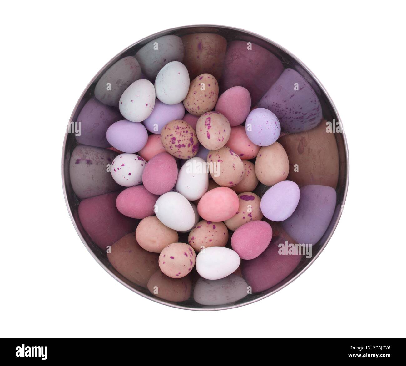 Colorful chocolate easter eggs isolated Stock Photo - Alamy