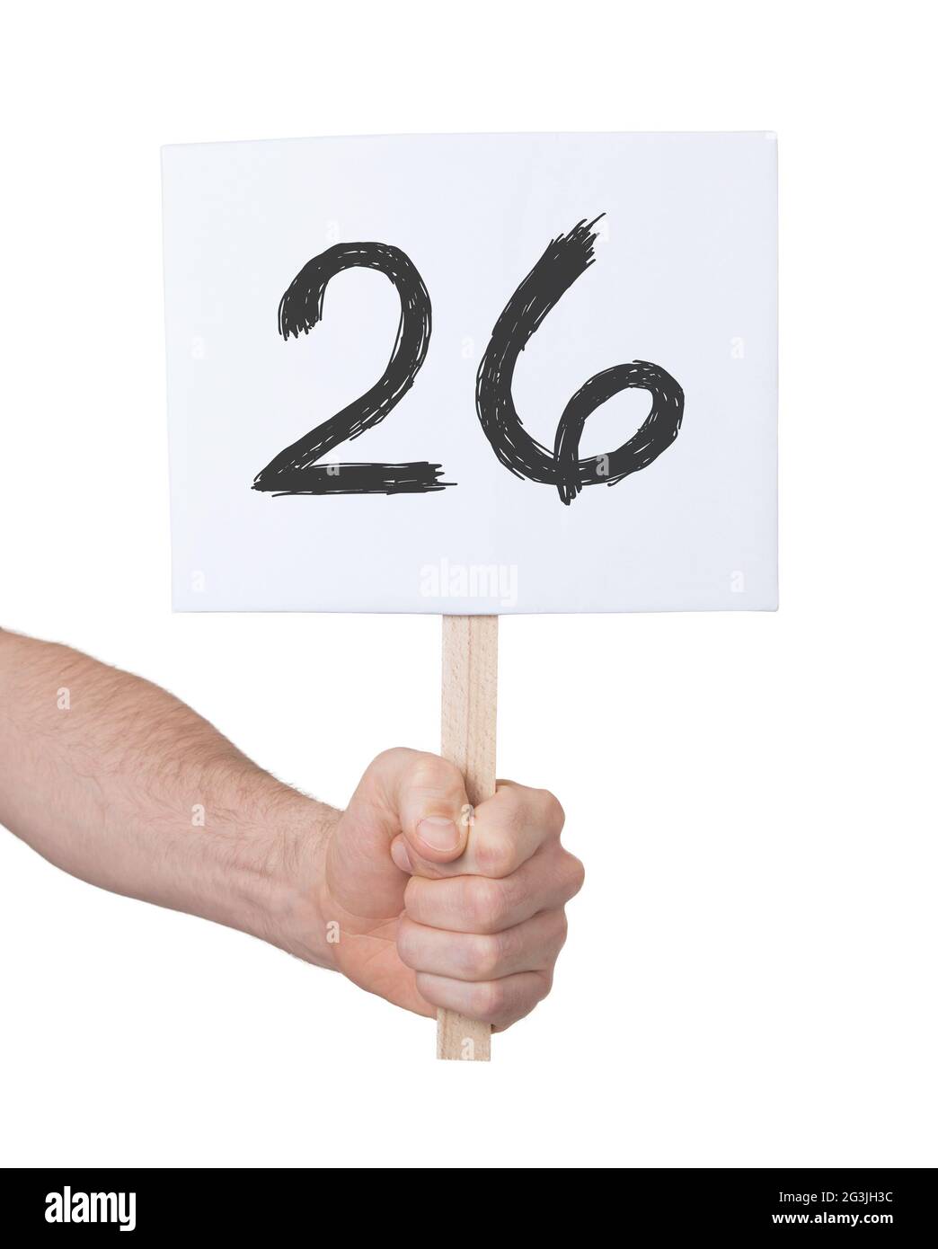Sign with a number, 26 Stock Photo - Alamy