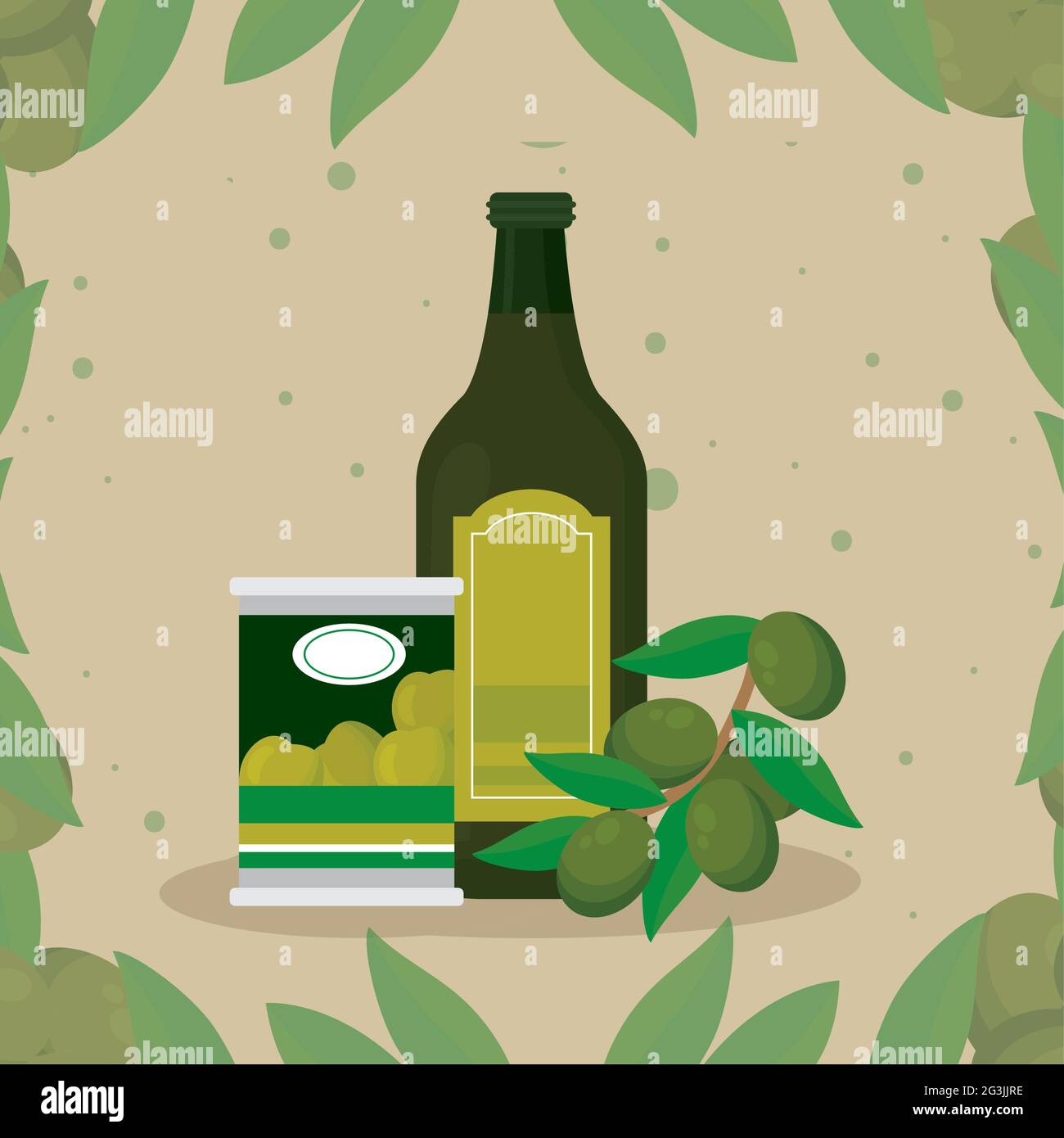 olive oil menu and leafs frame Stock Vector Image & Art Alamy