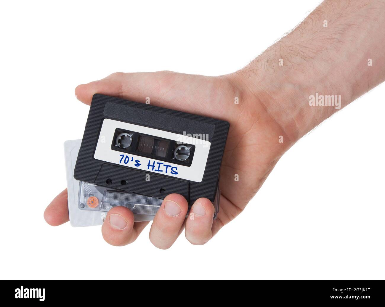 Vintage audio cassette tape, isolated on white background Stock Photo ...