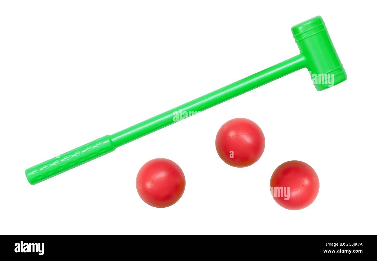 Large toy hammer isolated Stock Photo Alamy
