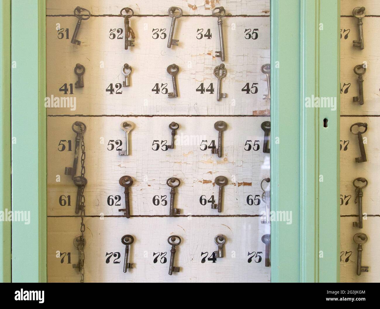 Vintage keys with numbers Stock Photo Alamy