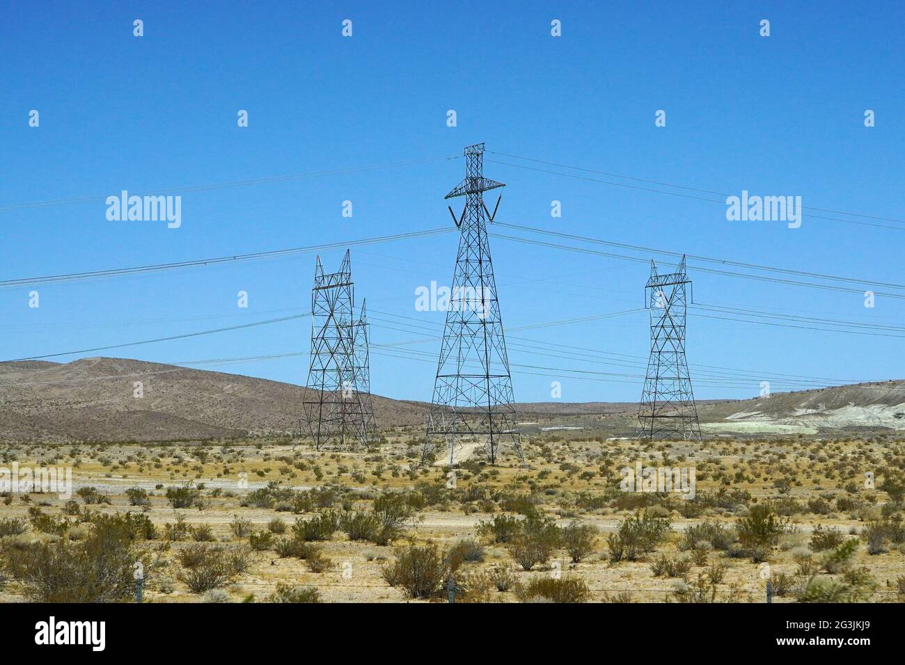 High Voltage Electrical Lines, California. Friday, June 4, 2021 Photo by Jennifer Graylock