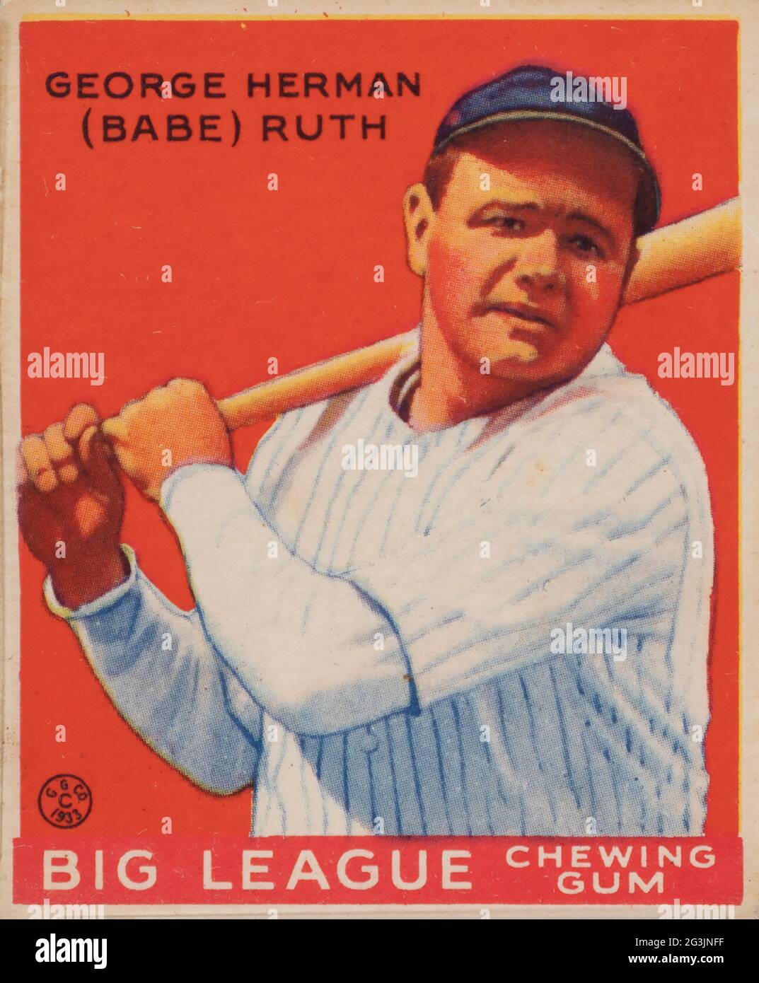 George Herman, Babe Ruth, Big Leauge Chewing Gum 1933 Stock Photo