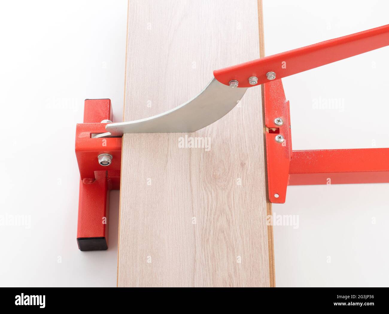 Red tool for cutting laminate Stock Photo Alamy