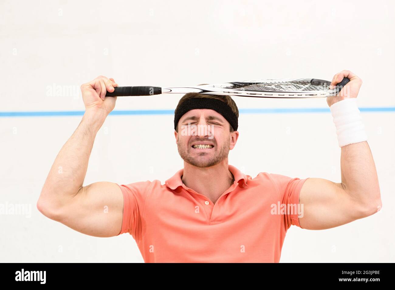 Squash player man Stock Photo Alamy