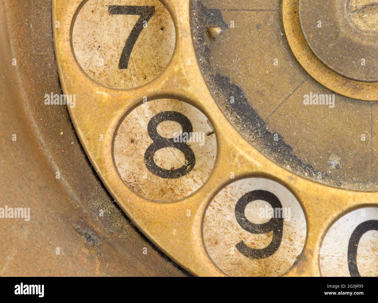 Close up of Vintage phone dial - 8 Stock Photo - Alamy