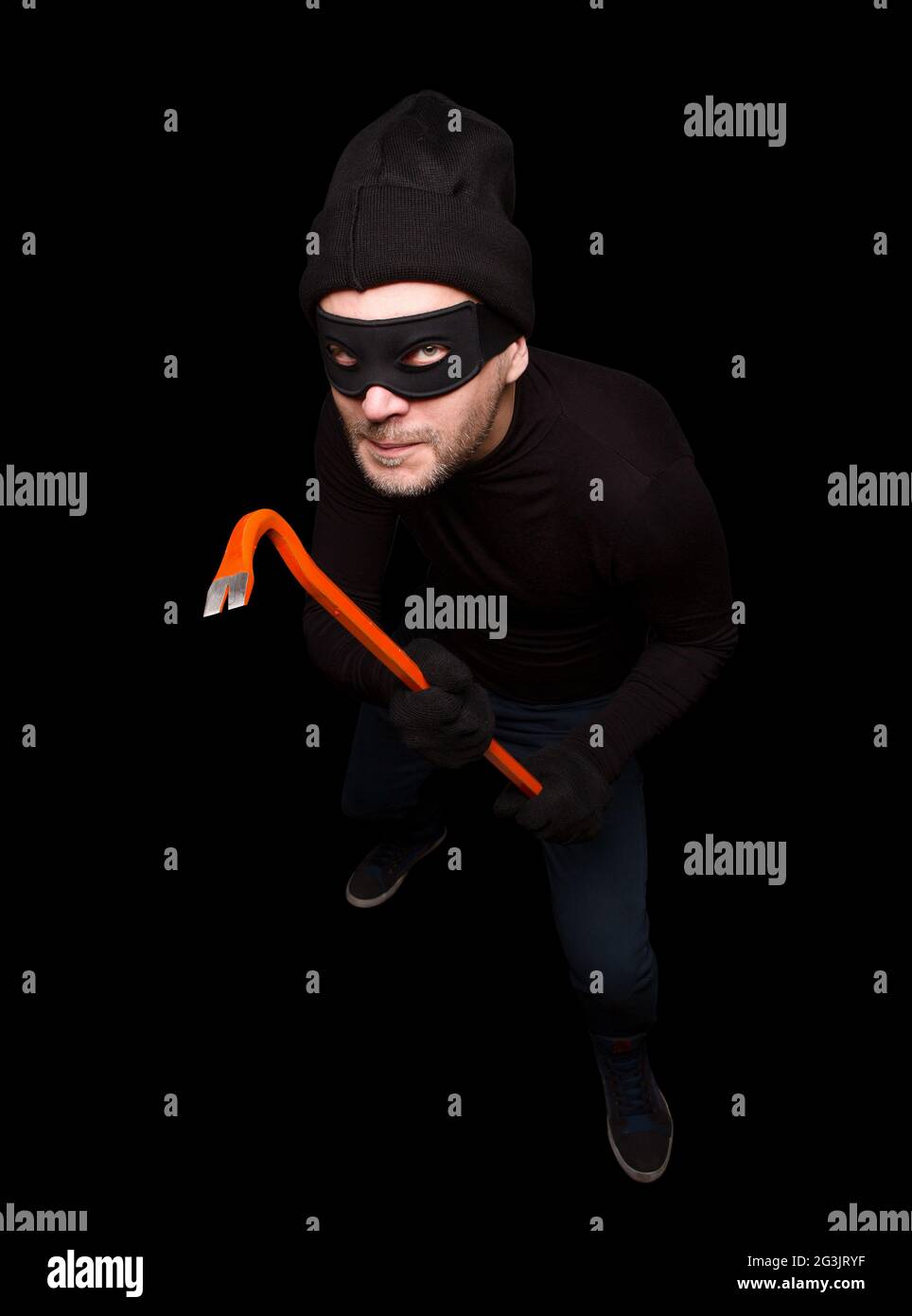 Masked thief Stock Photo