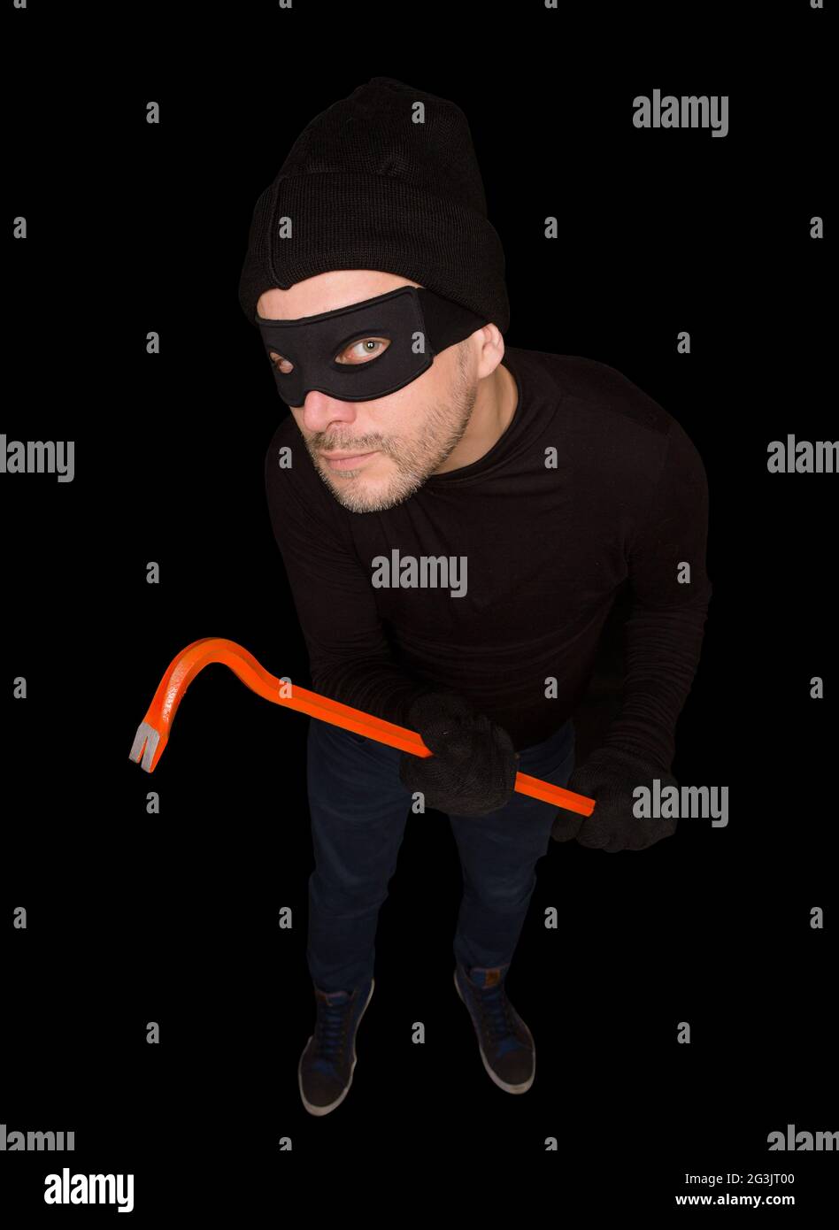 Masked thief Stock Photo