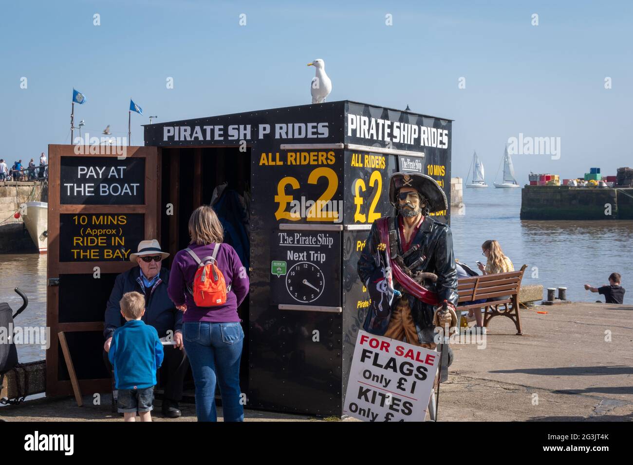 Pirate rides in Bridlington Stock Photo