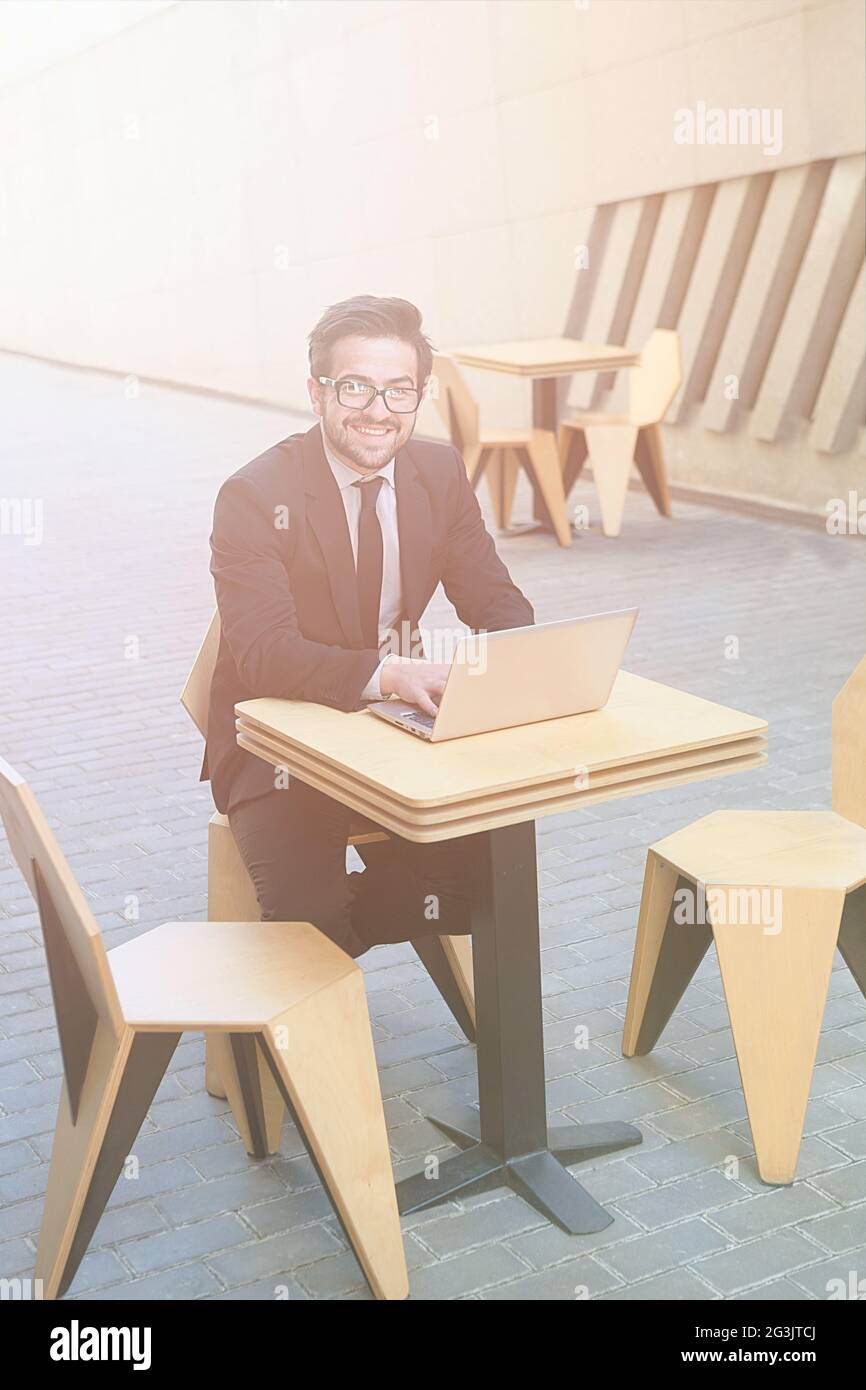 Male office worker sitting computer hi-res stock photography and images ...