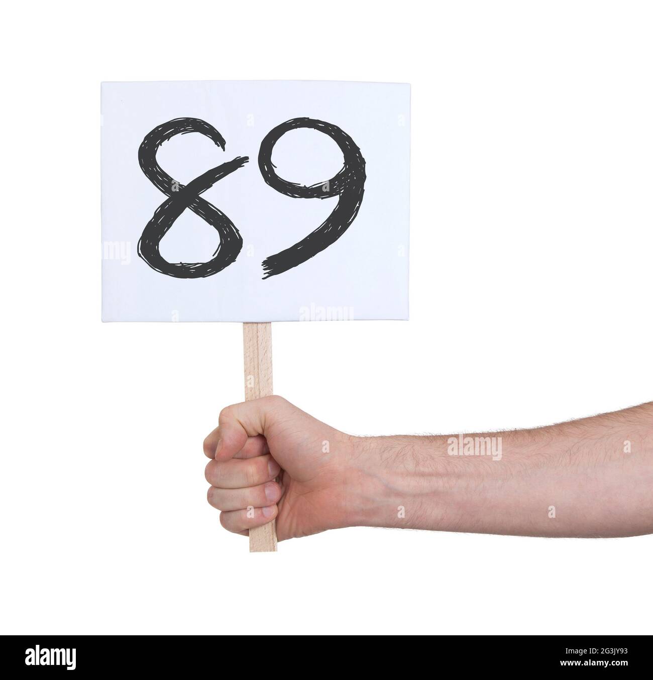 Sign with a number, 89 Stock Photo