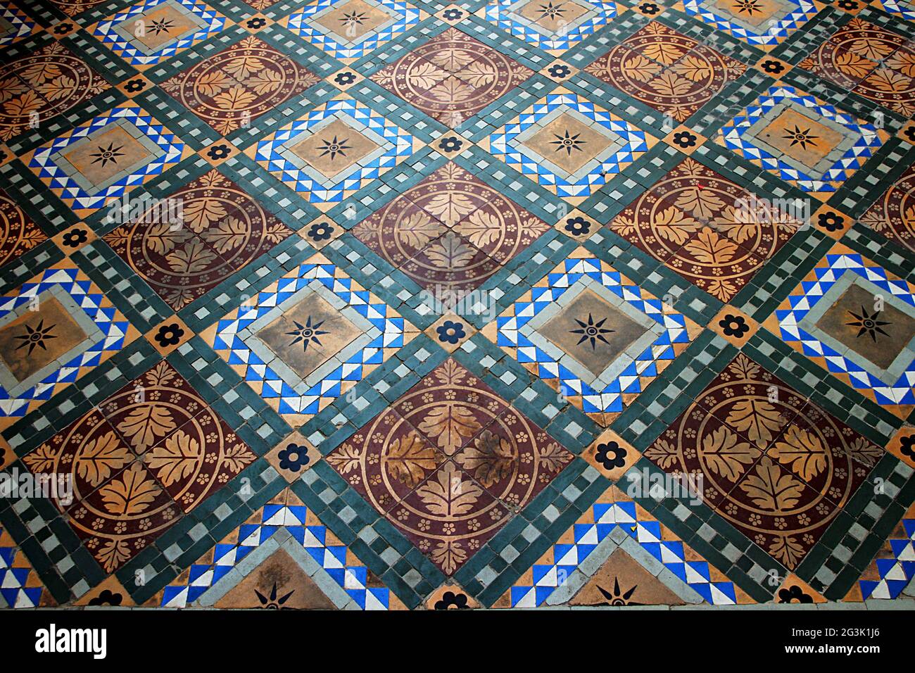 Ceramic Flooring Tile Design Stock Photo
