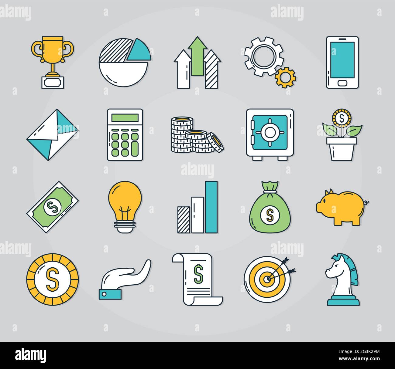 investment and money icon set Stock Vector Image & Art - Alamy