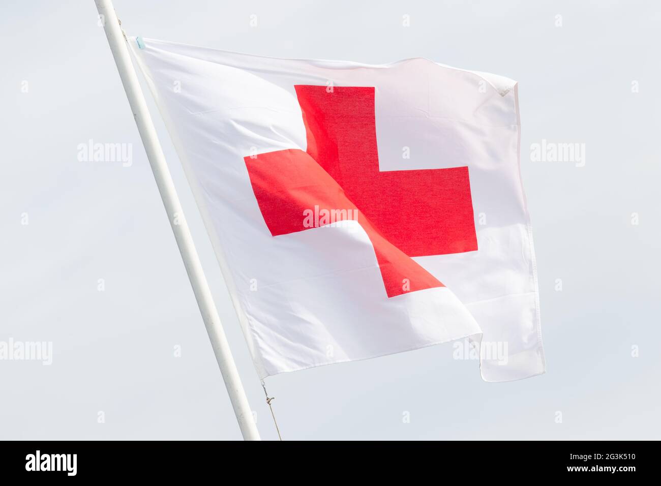 Red cross flag Stock Photo Alamy