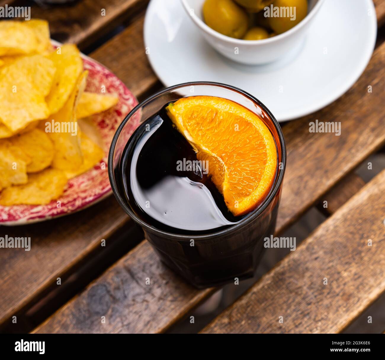 Vermouth drink with tapas, popular spanish aperitif Stock Photo Alamy