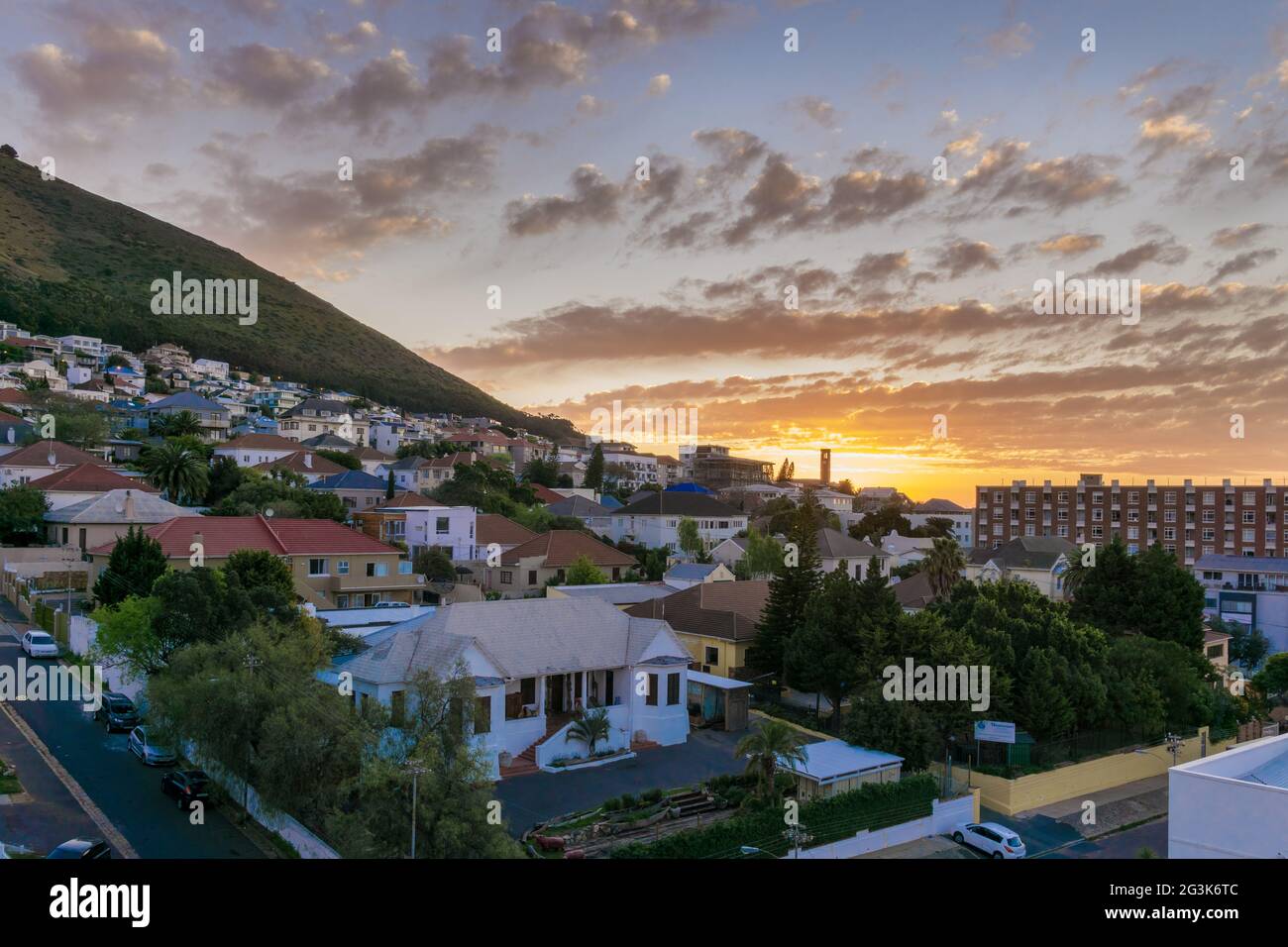 Sunset over Cape Town Stock Photo