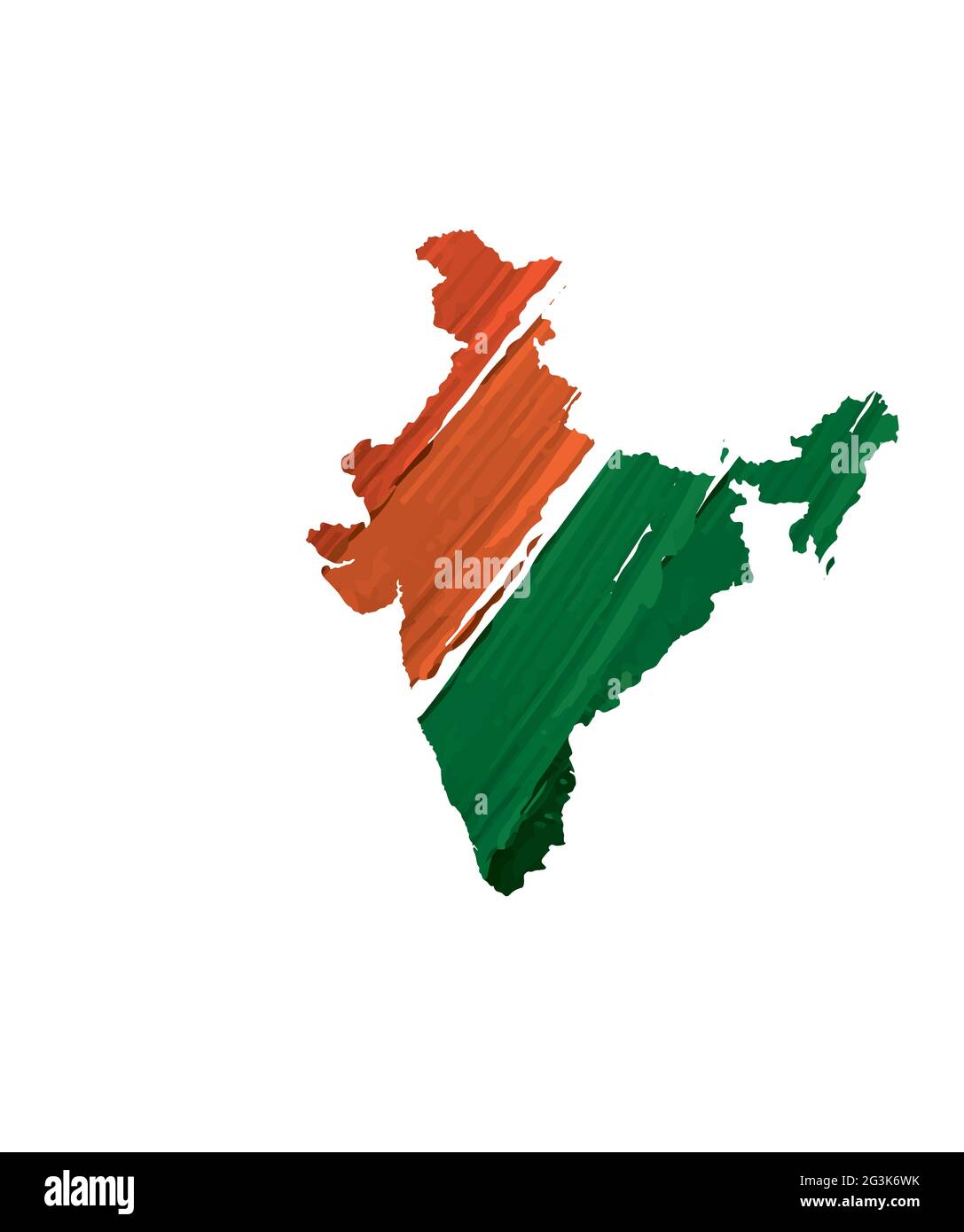 India flag with acylic color Design Stock Photo
