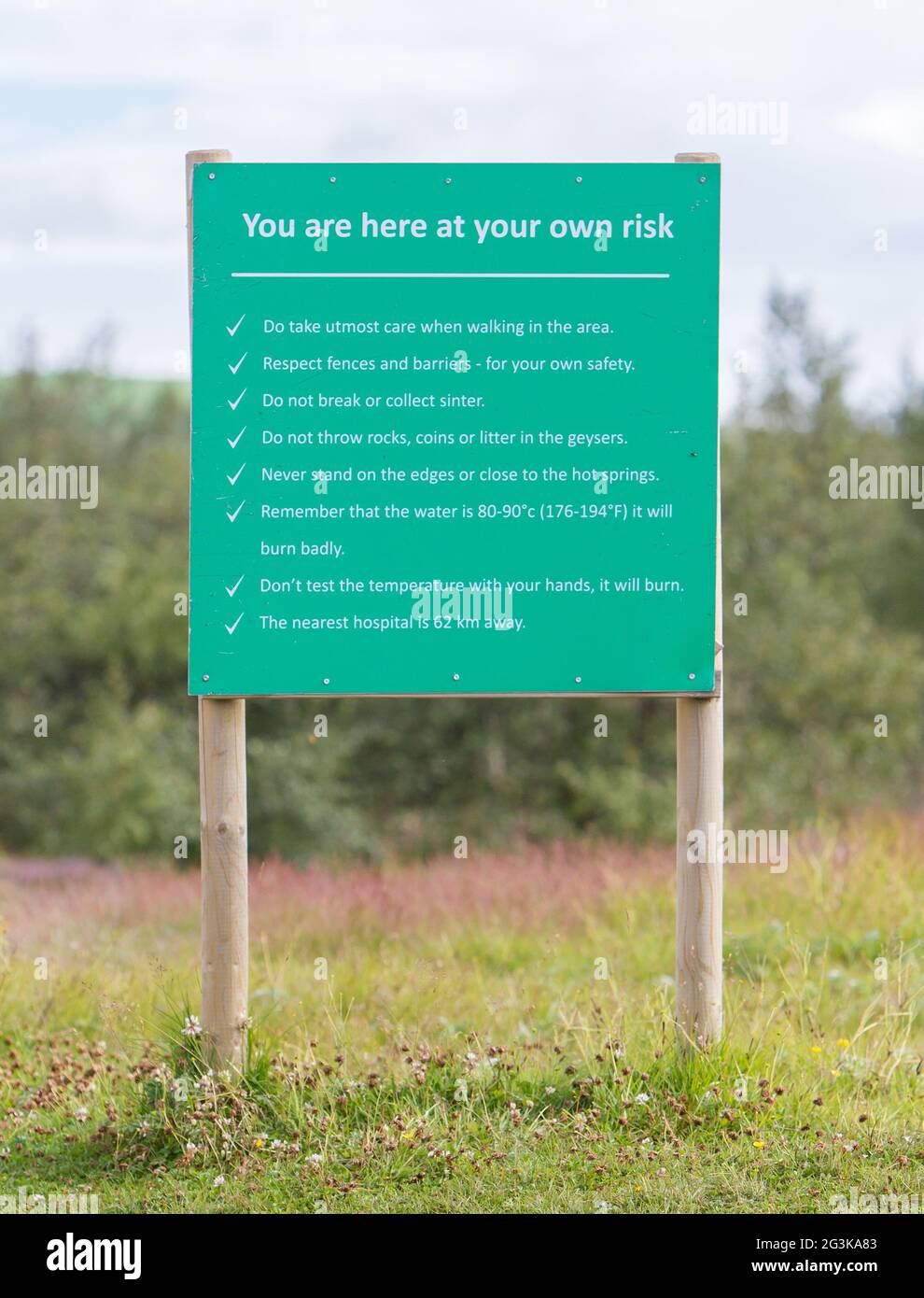 Hot Spring Sign Iceland hot spring sign hi-res stock photography and images - Alamy
